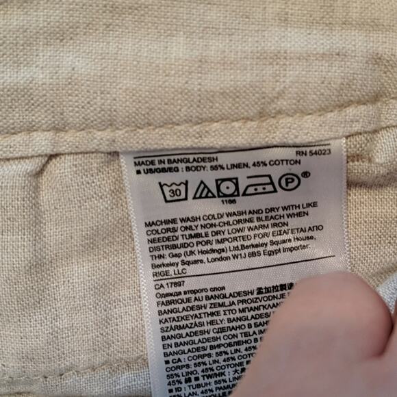 EUC Banana Republic Linen Blend Pants, 4 - Picture 7 of 7